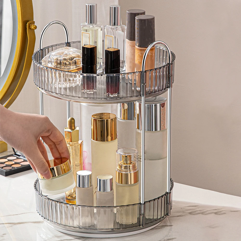 360 Rotating Cosmetic Storage Box Multi-Layer Makeup Organizer Large Capacity Detachable Make Up Organizer Box Home Desktop Rack 3