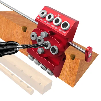Guida per trapano a V 30 45 90 Maschera per guida per trapano angolato con fori di 4 dimensioni per superficie piana, parte rotonda, foro dritto angolato ad angolo
