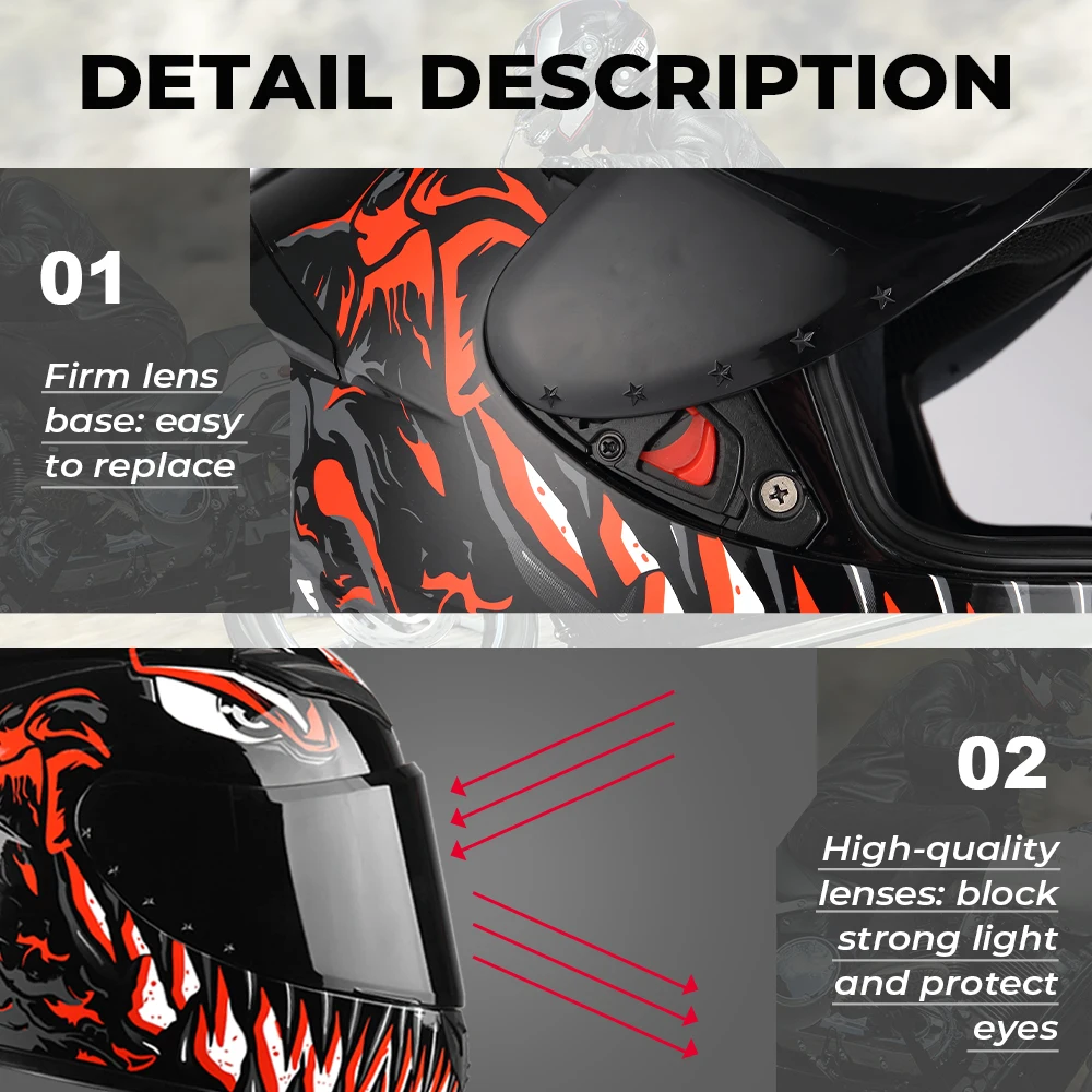 prescription motorcycle glasses Motorcycle Helmet Racing Motocross Helmets Full Face Helmet Flip Up Moto Adult Motorbike Street Touring Riding Casco Capacete full face helmet with glasses