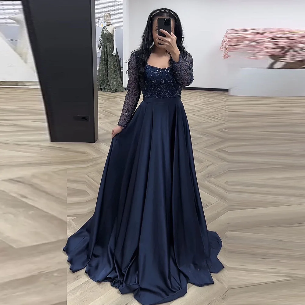 slim fit dress slacks Floral Printed Chiffon Long Sleeve Gown 2 / Sky Blue/Multi