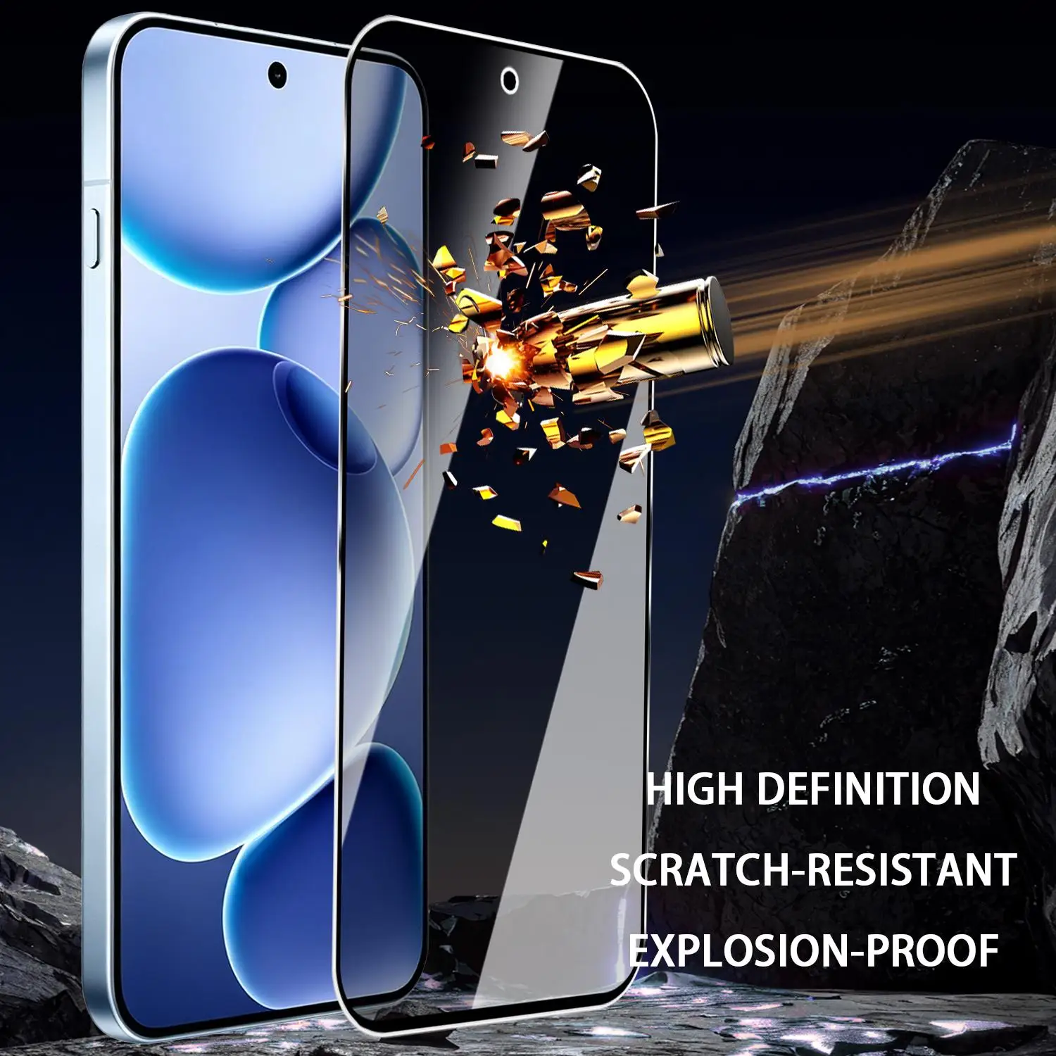 Enhanced Privacy Screen Protector with Easy-Install Kit - Anti-Spy Tempered Glass Film