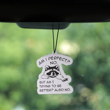 Simpatico procione Deodoranti per auto Compresse per aromaterapia per auto Specchietto retrovisore Decorazioni pendenti Accessori per auto Pendenti interni 1
