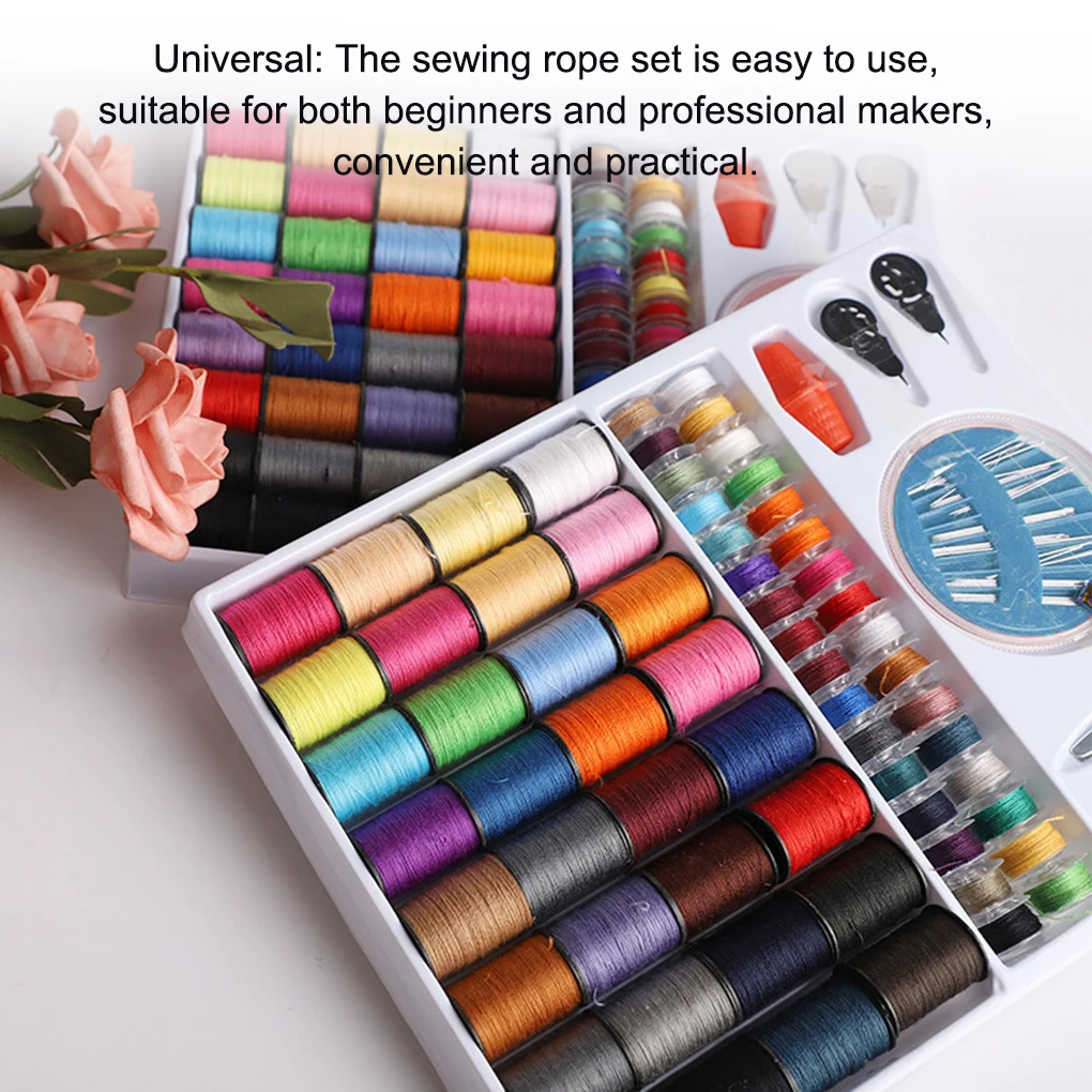 64 Sewing Threads Multi-function Tool Kit Machine Hand Needle Household Supplies for Quilting Stitching DIY Crafting