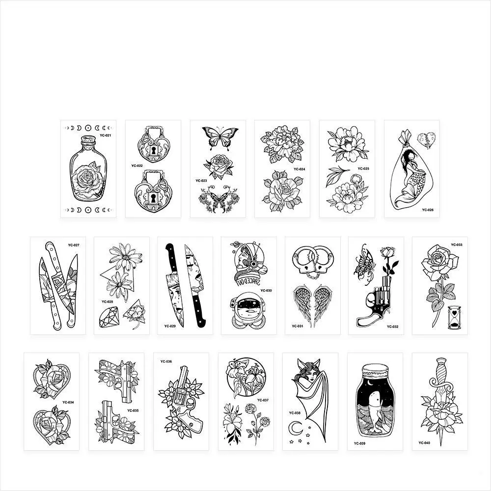 

2/20pcs Luminous Blue Creative Tattoo Stickers Sexy Nightclub Bar Music Festival Party Female Cool Shiny Face Tattoo Stickers