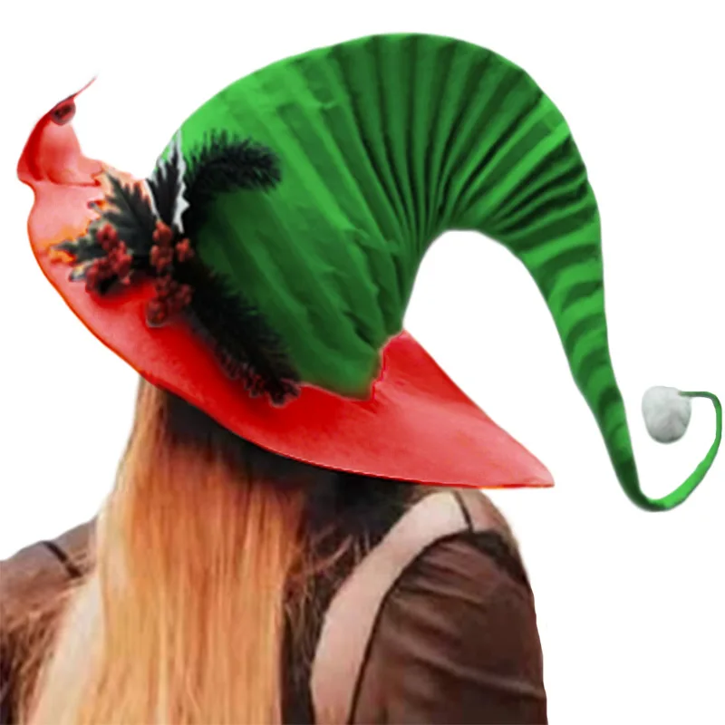

Christmas Elf Felt Hat Witch Hat Large Christmas Hat For Christmas Party Props Tree Ornament Party For Christmas Gift