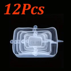 Reusable Silicone Stretch Lids for Fresh - Keeping Food and Bowls (D 12Pcs)