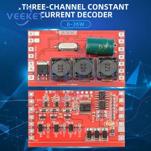 

3 Channel DMX512 LED Driver Power Supply Decoder Board DMX512 36W 300mA 600mA RGB Colorful Constant Current Decoder Board