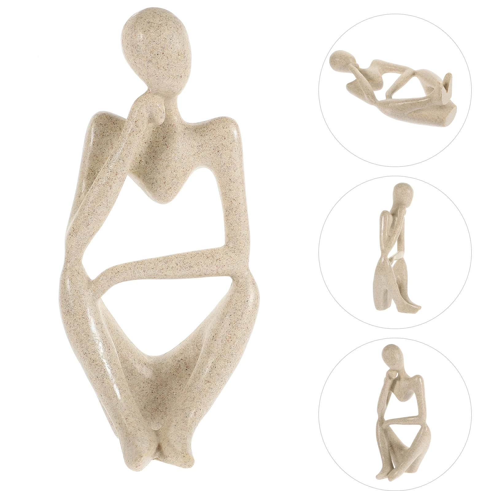 

Thinker Ornament Office Decor Abstract Sculpture Resin Home Ornaments Bookcase Decoration