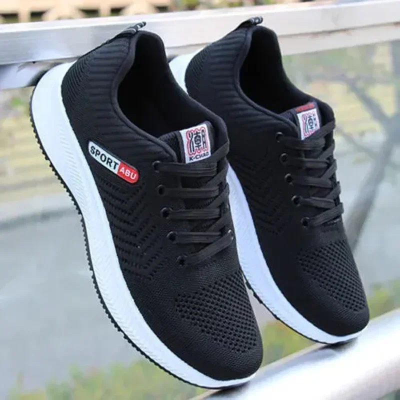 Man Casual Shoes Mens Sports Athletic Shoes Solid Black Trainers Size 39-44 Men Sneakers Lightweight Running Shoes 6