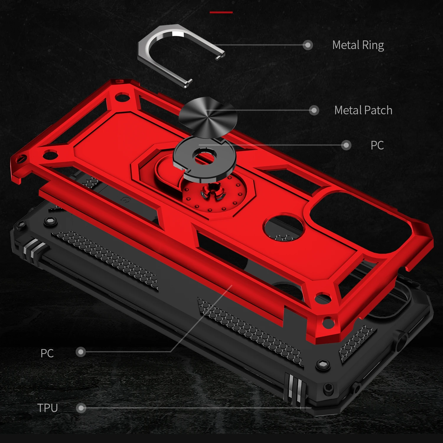 JSFS Military Grade Drop Proof Protective Case with Kickstand