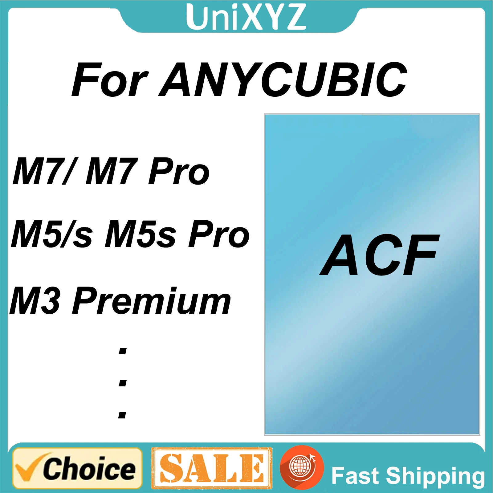 Premium ACF Film - 10.1 Inch Release Sheets for UV Resin 3D Printers (1-5 Pack)