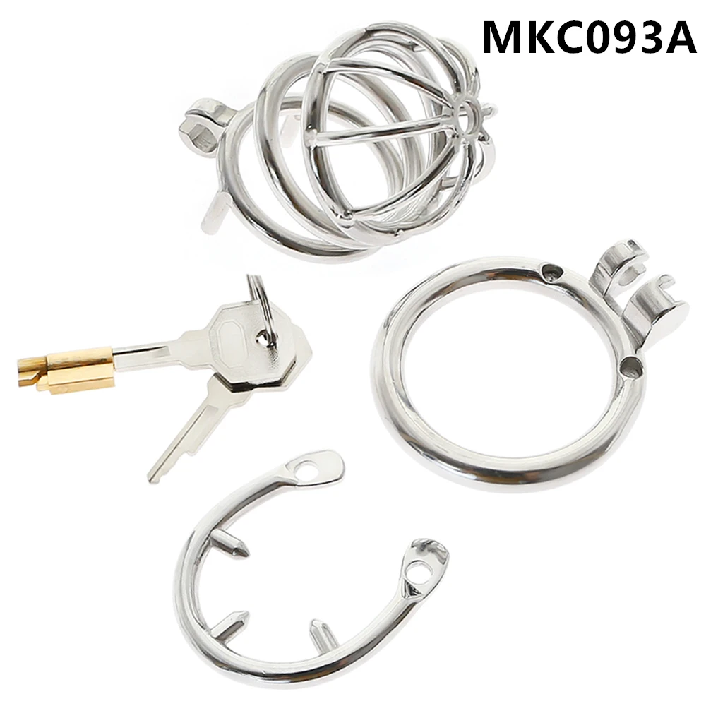 Penis Chastity Cage Chastity Lock Sex Toy Chastity Cage Accessory Penis Cock Ring Male Female Sex Toy Penis Enlargement Sex Toy Small Upgrade Big Penis Lock Male Stainless Steel Metal Cock Cage Chastity Anti Off Spiked Ring Erotic Bondage Husband Loyalty