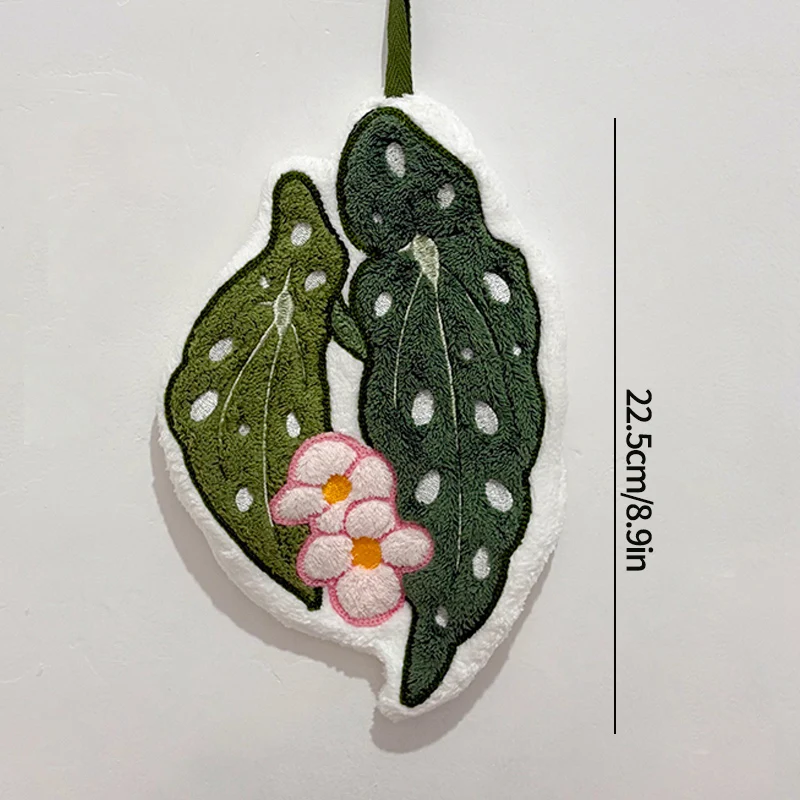 Tropical Palm and Banana Leaf Hand Towel - Soft Kitchen and Bathroom Accessory