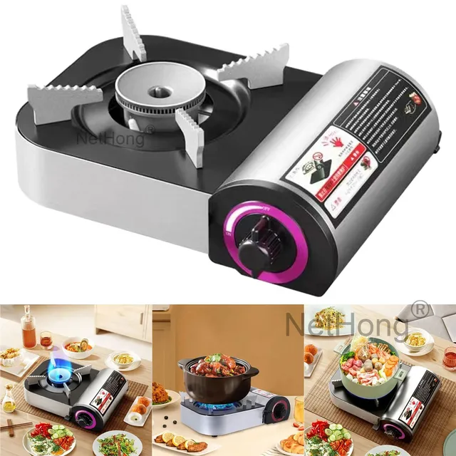 Safety Camping Gas Stove - Portable Single Burner with Auto Shut-Off, Windproof for BBQ Cooking & Outdoor Heating 2