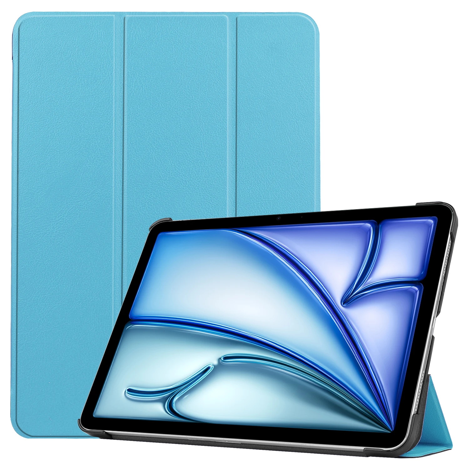 Premium Protective PU Leather Tri-Fold Stand Magnetic Cover with Sleep/Wake Function