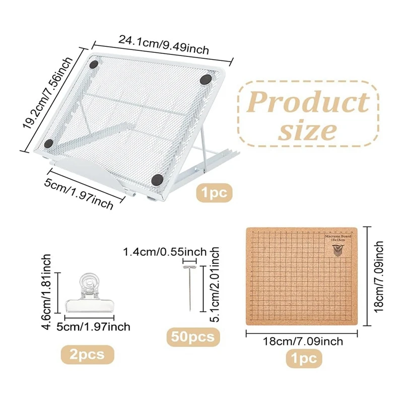 A74P-8X8 Inches Lace Board Set Lace Boards And Pins With Adjustable Stand Tools Supplies Knitting Craft Assistant Board