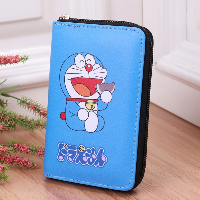 Doraemon's new wallet cartoon card holder cute zipper pu multi-compartment boys and girls student coin purse clutch 4