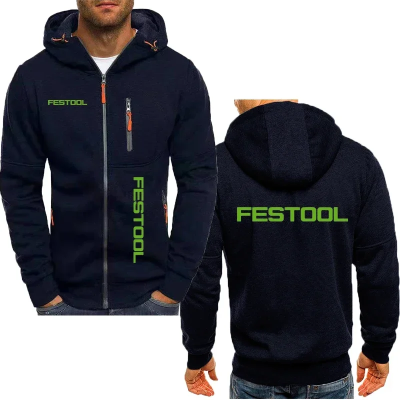 Spring and Autumn Men's hooded jacket Festool tools printing Fashion casual y2k men's hoodie fleece cotton men's hoodie 2