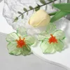 Boucles d'oreilles à fleurs transparentes en acrylique coloré pour femmes, grandes fleurs exagérées, accessoires bijoux de fête, 2025