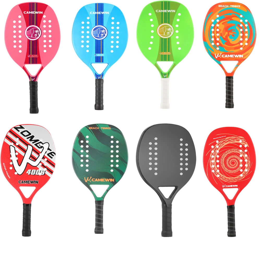 CAMEWIN Full Carbon Beach Tennis Racket Mens Professional Soft EVA Face Beachtennis Racquet Adult Unisex Padel Rackets |