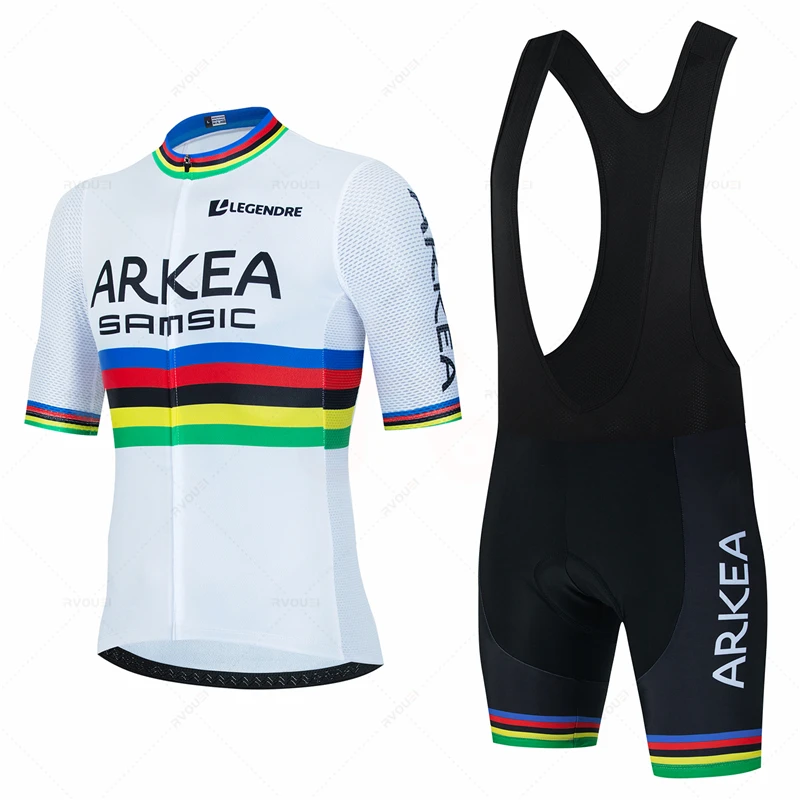 Arkea Cycling Jersey Sets for Men, Summer Bicycle Clothing, Breathable MTB Bike Clothing, Maillot Ropa Ciclismo Uniform Suits 6