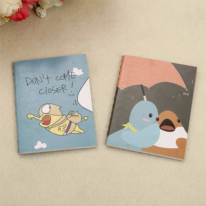Retro Notepad Book Korean Lovely Cartoon Image Vintage For Kids Stationery Kawaii Journal Diary Notebook 1Pc