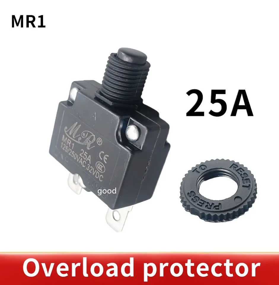 thumbnail image 2 of 13A 250V Hydraulic Magnetic Circuit Breaker - Reset Thermal Overload Protection Switch 2 of 10