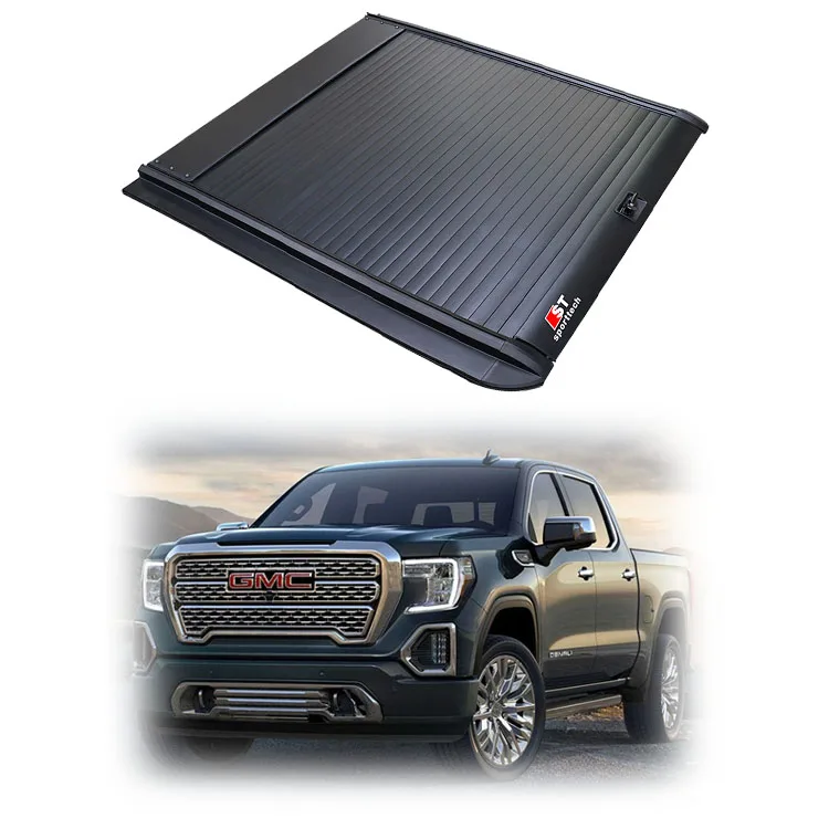 

Exterior Accessories Wholesale Manual password lock Truck Cover Pickup Retractable Tonneau Cover for GMC Sierra/ Canyon/topkick