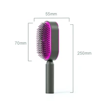  Self Cleaning Hair Brush for Women One-key Cleaning Hair Loss Air bag Massage Scalp Comb Anti-Static Hairbrush Dropshipping 