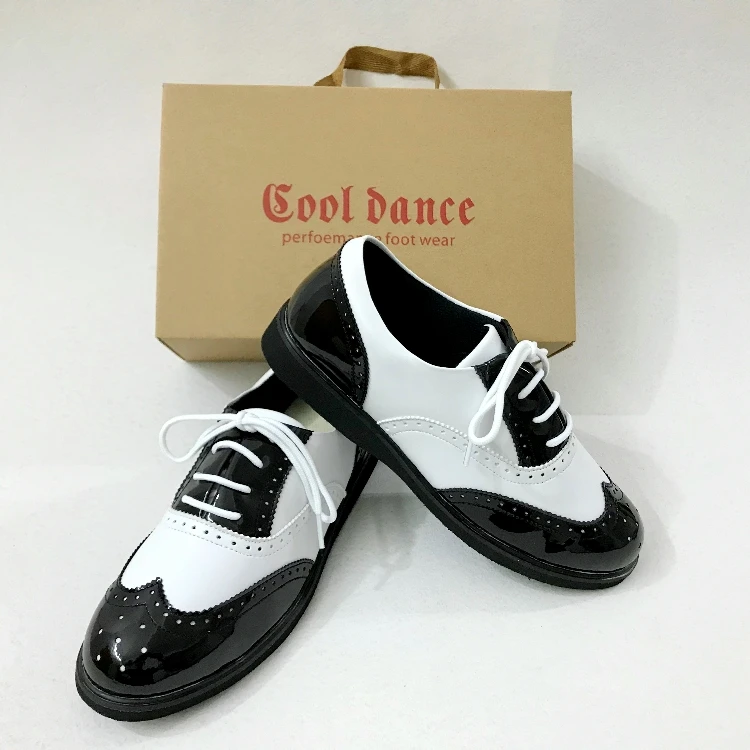 America Trend Performance Show COOL DANCER Authentic Locken Popping Shoe Funky Block Street Hip Hop Leather Shoes 4