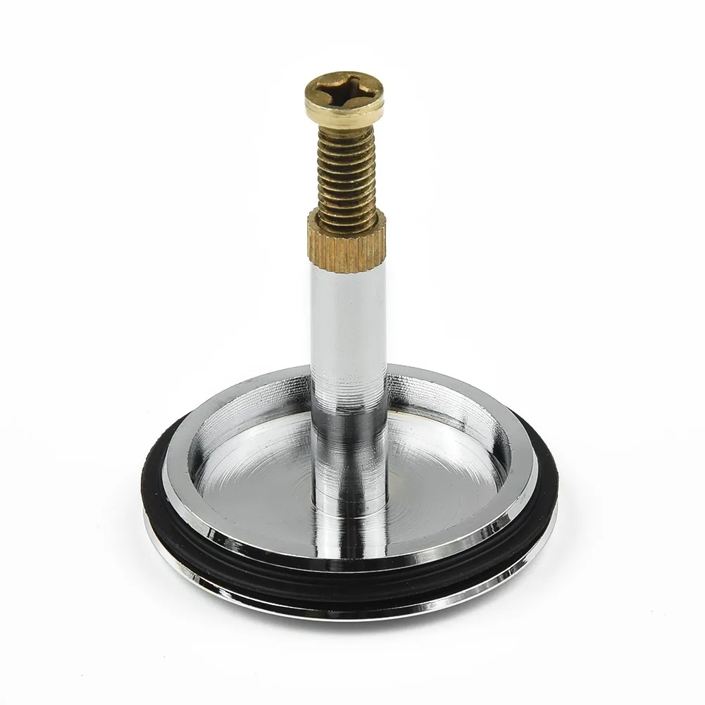 

Button Sink Waste Plug Quality Is Guaranteed Brand New High Quality Drain Plug Pop-Up Silver Sink 43mm Accessories