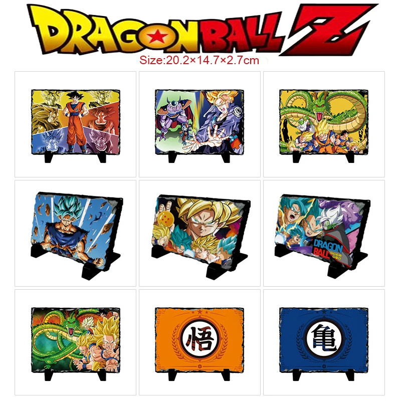 Dragon Ball Son Goku Slate Painting Room Decoration Anime Uv Printing Natural Slate Lapislazzuli Painting Cartoon Photo Album