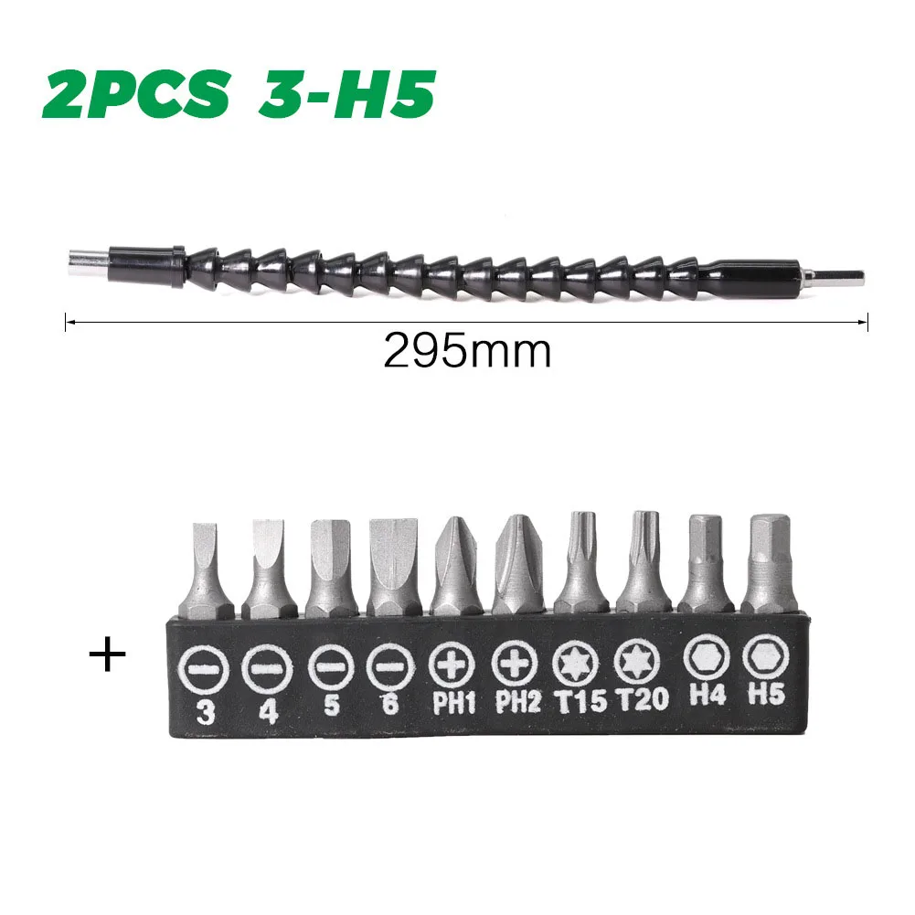 

Bits Screwdriver Bits Set Flexible Shaft Carbon Steel Electric Drill Flexible Shaft Extensio Tighten Loose Screws