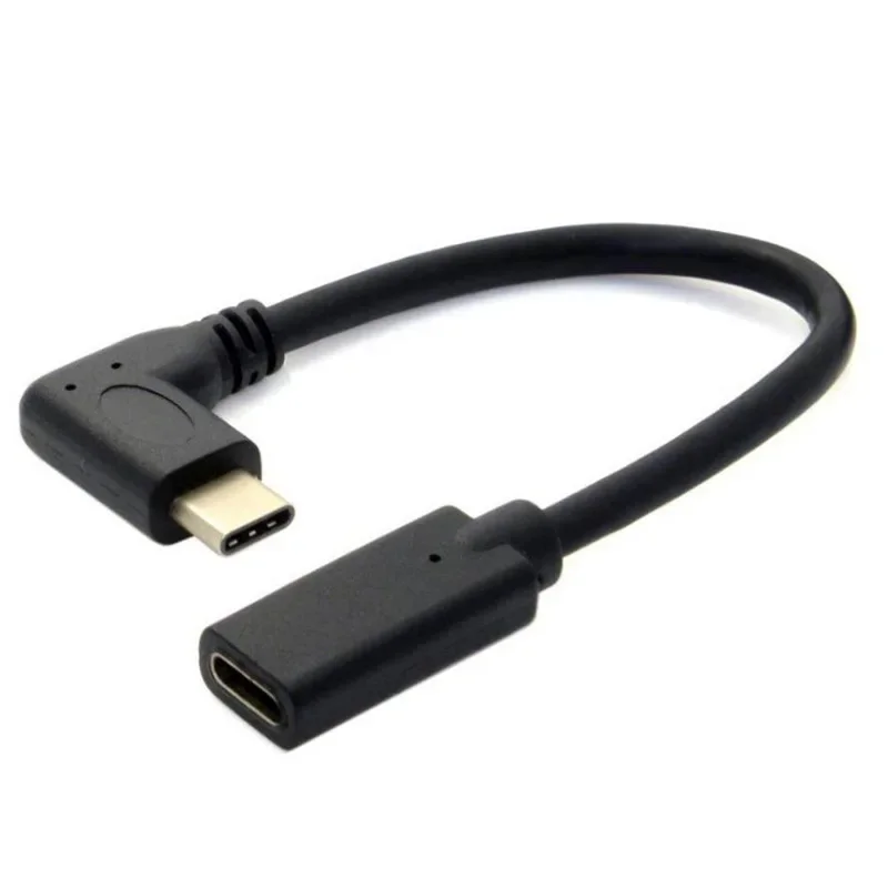 90 도 직각 USB-C USB C타입 3.1, 암수 익스텐션 데이터 케이블, 맥북 태블릿용, 20cm 100cm