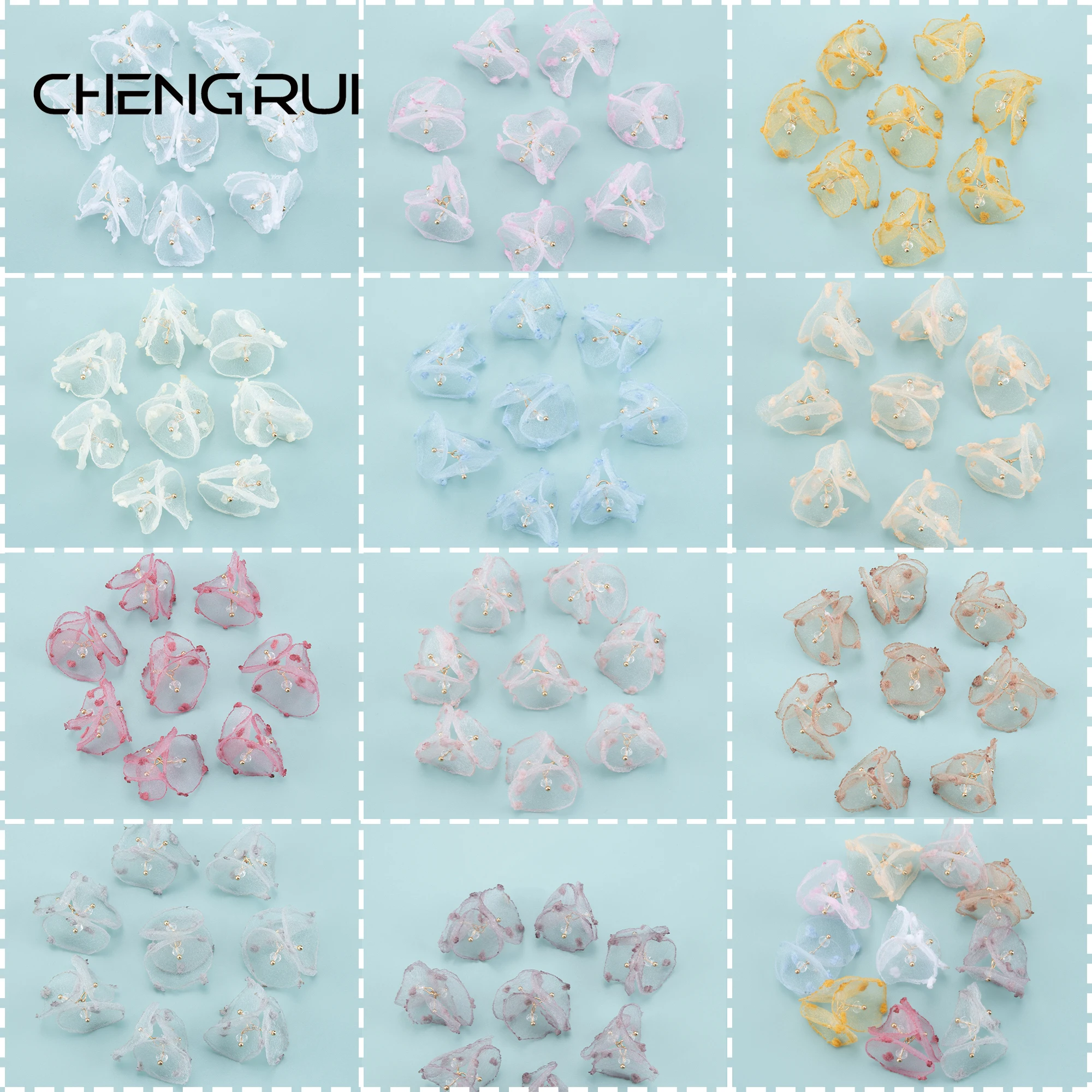 

CHENGRUI F167, изготовление ювелирных изделий, ручная работа, шармы, аксессуары для сережек в форме цветка, аксессуары для сережек, 10 шт./лот