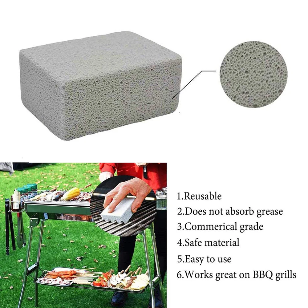 Barbecue Cleaning Brick Grill BBQ Mop Block Brush for Removing Grills Kitchen Accessories Tools Garden Iron Barbeque Cooking