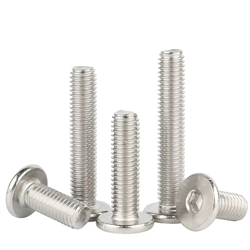 10pcs M1.6 M2 M2.5 M3-M8 Hex Hexagon Socket Ultra Thin Flat Wafer Allen Head Bolt Screw 304 Stainless Steel Support Customize - Image 5