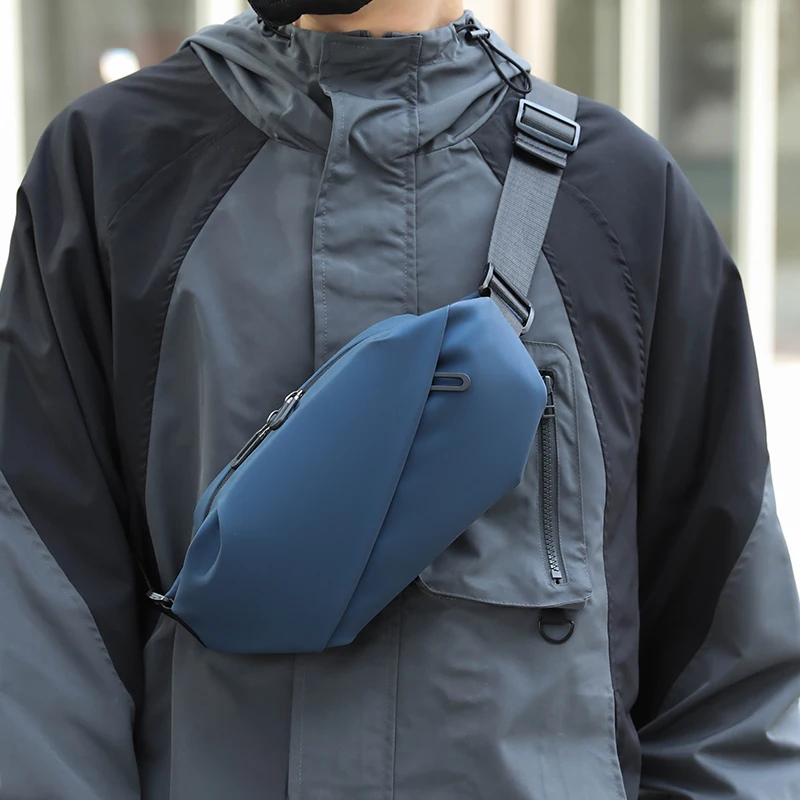1 casual waist bag, outdoor sports crossbody bag, men's chest bag, men's travel hip bag