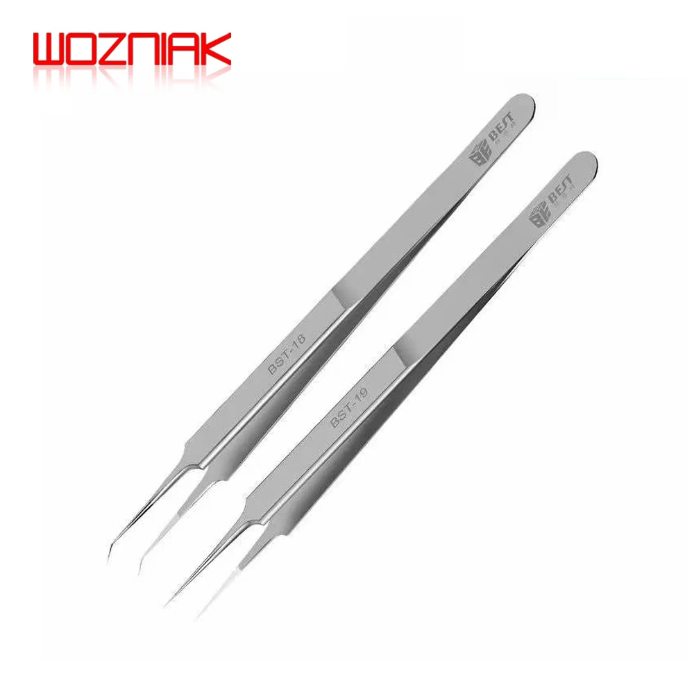 Bst-18 bst-19 Precision Maintenance Tweezers BGA Mainboard Flying Wire Spot Welding Stainless Steel Tweezers Repair Tools precision tweezers tweezer tool soldering tweezers phone repair tweezers