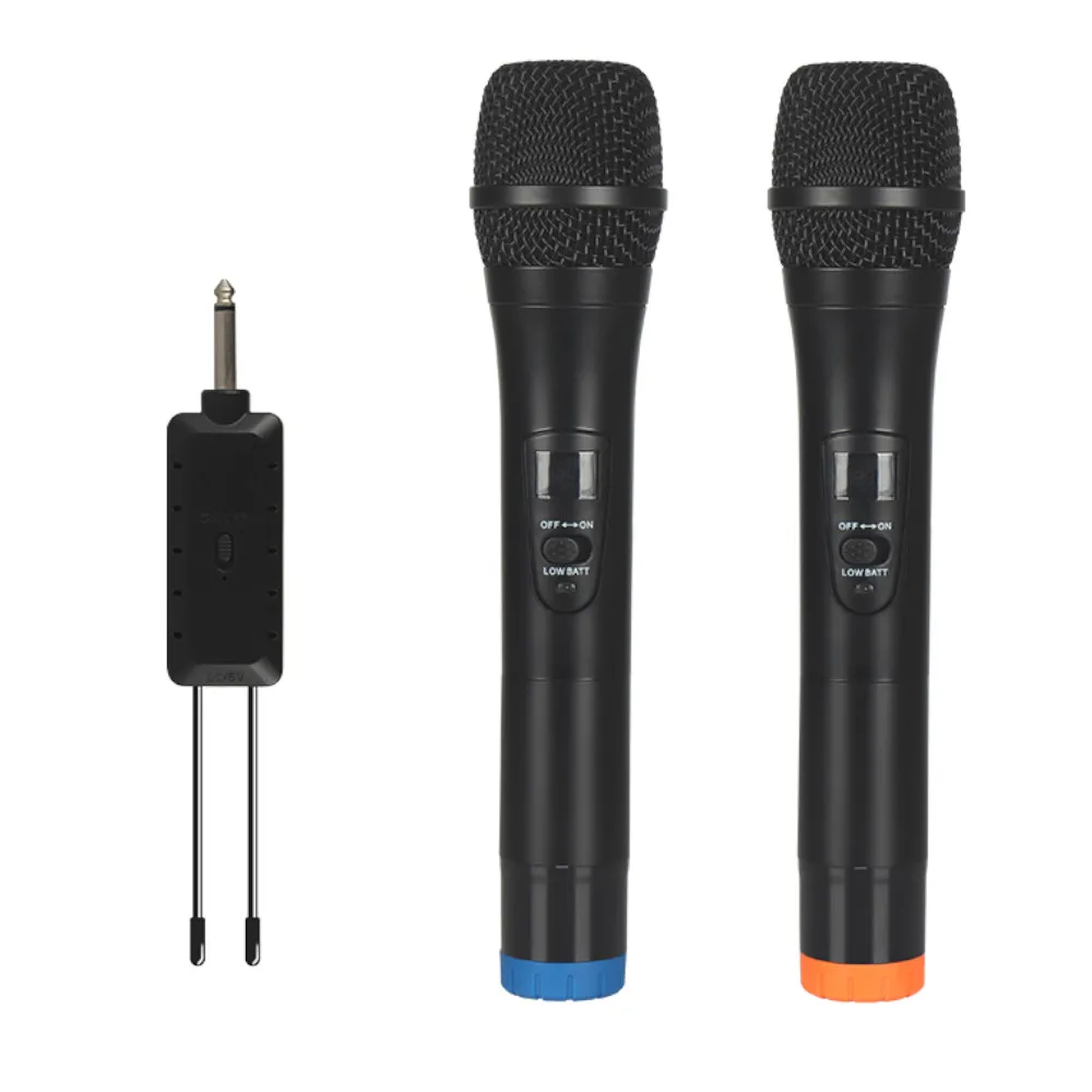 Universal Micrófono Inalámbrico Profesional Karaoke Kit 2pcs Negro