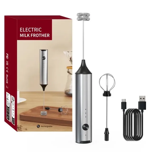 Wireless Electric Mini Milk Frother Coffee Whisk Portable Egg Beater Blender Kitchen Cooking Stirrer Cappuccino Coffee Maker 1