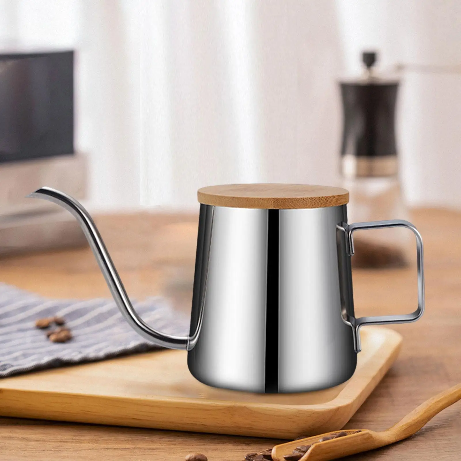 Drip Coffee Kettle 350ml Long Gooseneck Spout with Handle Home Water Kettle Coffee Maker Cafe Teapots Pour over Coffee Kettle