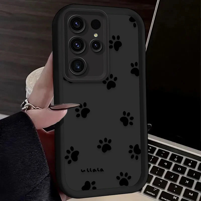 Adorable Black Line Pet-Themed Phone Case