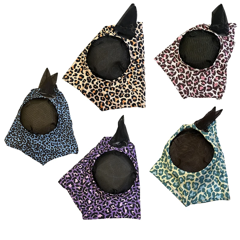 Horse Fly Mask 3D Design Supplies Ergonomics Pet Summer Eye Shield Anti Mosquito Ear Half Face Mesh Fly Protective Cover Parts 5