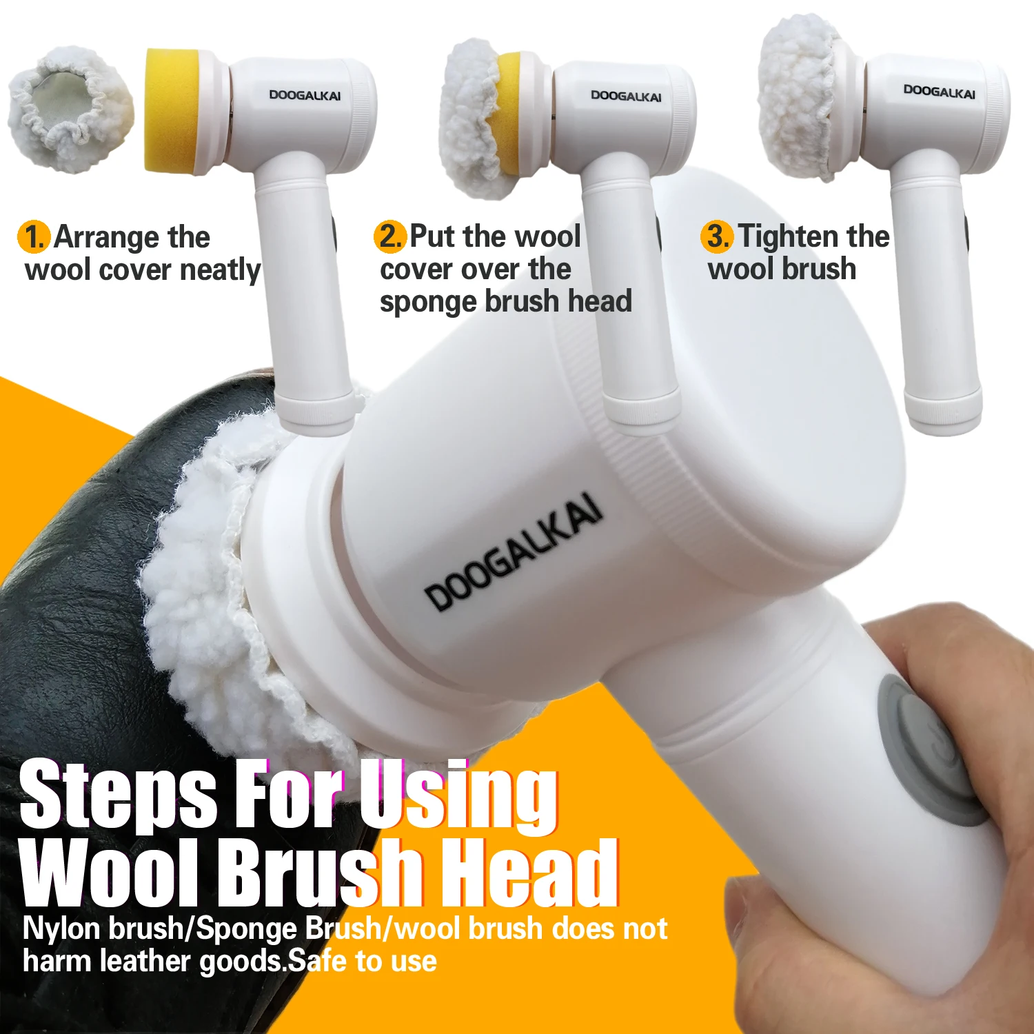 Electric Shoe Shine Kit, Boot Shiners USB Charging Shoe Polisher Brush Shoe Shiner Dust Cleaner with 2 Sets Moving Brush Heads 5