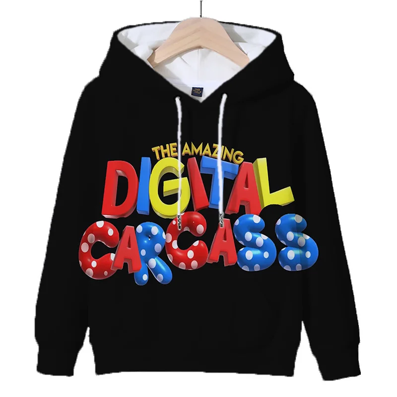 

The Amazing Digital Circus Print Hoodies Kids Cartoon Sweatshirts Tops Casual Hoodied Boys Girls Pullovers Long Sleeve Sudaderas