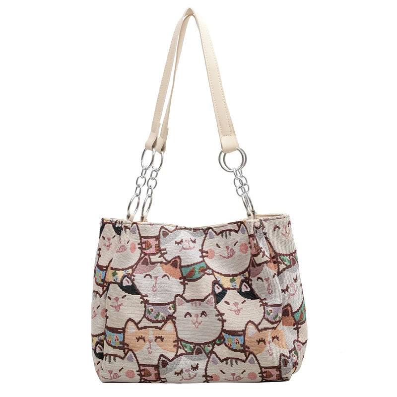 

Single Shoulder Bag, Canvas Bag, Female College Student Class 2023, New Trendy And Stylish Large Capacity Single Shoulder Bag