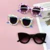 Fashionable New Travel Bag Flower Children's Sunglasses Anti UV Baby Boys And Girls Eye Protection Glasses 3