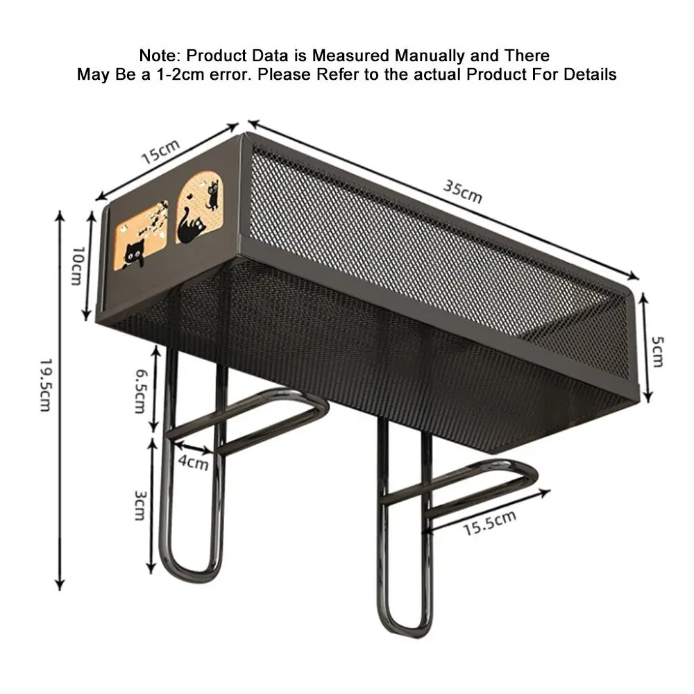 Iron Over The Toilet Storage Rack Black Bathroom Organizer