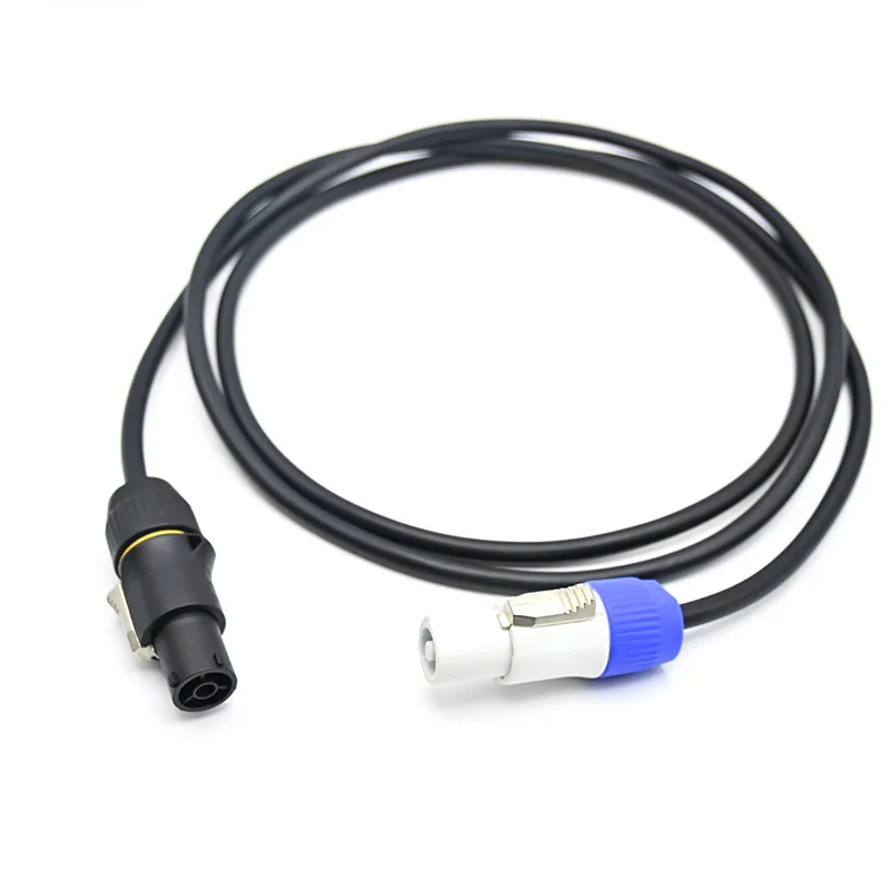 Konverterkabel Powercon Blau-Weiß-Stecker auf echte männliche Buchse 1,5 mm2 Adapterkabel 1 m – Detail 2